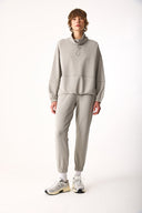 Kadın Paçası Lastikli Slim Straight Eşofman Altı - Gri