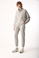 Kadın Paçası Lastikli Slim Straight Eşofman Altı - Gri