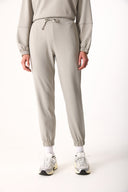 Kadın Paçası Lastikli Slim Straight Eşofman Altı - Gri