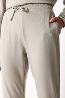 Kadın Paçası Lastikli Slim Straight Eşofman Altı - Gri