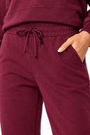 Kadın  Paçası Lastikli Slim Straight Eşofman Altı-Mor