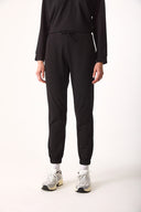 Kadın Paçası Lastikli Slim Straight Eşofman Altı - Siyah