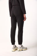 Kadın Paçası Lastikli Slim Straight Eşofman Altı - Siyah