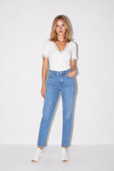 Kadın Petra Dirty Med Blue Boyfriend Jean Pantolon - Dirty Med Blue