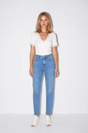 Kadın Petra Dirty Med Blue Boyfriend Jean Pantolon - Dirty Med Blue