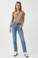 Kadın Petra Dirty Med Blue Boyfriend Jean Pantolon - Dirty Med Blue
