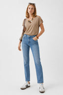 Kadın Petra Dirty Med Blue Boyfriend Jean Pantolon - Dirty Med Blue