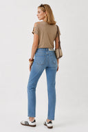 Kadın Petra Dirty Med Blue Boyfriend Jean Pantolon - Dirty Med Blue