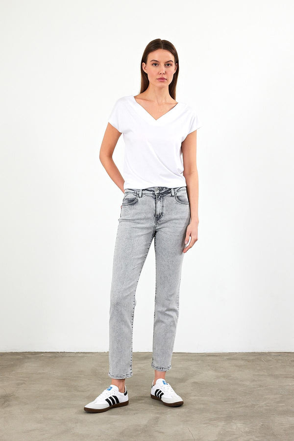 Kadın Petra Grey Boyfriend Jean Pantolon