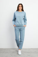 Kadın Pike Jogging Pantolon - Gök Mavisi