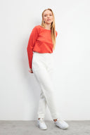 Kadın Pike Jogging Pantolon - Fildişi