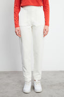 Kadın Pike Jogging Pantolon - Fildişi