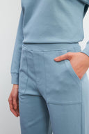 Kadın Pike Jogging Pantolon - Gök Mavisi