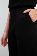 Kadın Pike Jogging Pantolon - Siyah