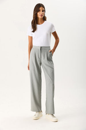 Kadın Rachel Bisiklet Yaka Slim Fit Basic Tişört - Beyaz