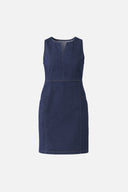 Kadın Rain Dark Blue Slim Fit Kolsuz Jean Elbise - Dark Blue