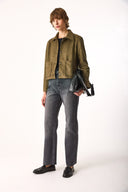 Kadın Regular Fit Süet Ceket - Haki