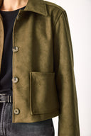 Kadın Regular Fit Süet Ceket - Haki