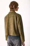 Kadın Regular Fit Süet Ceket - Haki