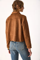 Kadın Regular Fit Süet Ceket - Taba