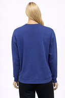 Kadın Rhona Bisiklet Yaka Regular Fit 3 İplik Sweatshirt %100 Pamuk - Navy