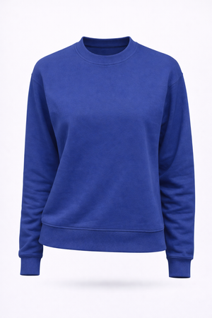 Kadın Rhona Bisiklet Yaka Regular Fit 3 İplik Sweatshirt %100 Pamuk - Navy