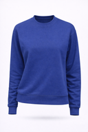 Kadın Rhona Bisiklet Yaka Regular Fit 3 İplik Sweatshirt %100 Pamuk - Navy