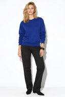 Kadın Rhona Bisiklet Yaka Regular Fit 3 İplik Sweatshirt %100 Pamuk-Navy