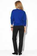 Kadın Rhona Bisiklet Yaka Regular Fit 3 İplik Sweatshirt %100 Pamuk-Navy