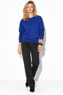 Kadın Rhona Bisiklet Yaka Regular Fit 3 İplik Sweatshirt %100 Pamuk-Navy
