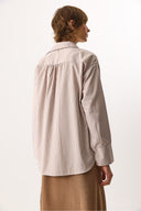 Kadın Rose Regular Fit Çizgili Gömlek - Taş Çizgili