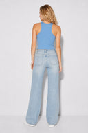 Kadın Sandra Halter Top Crop Atlet - Mavi