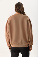 Kadın Saturday Baskılı Efektli Sweatshirt %100 Pamuk - Kahverengi