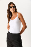 4lü Siyah Beyaz Kadın Slim Fit İp Askılı Atlet