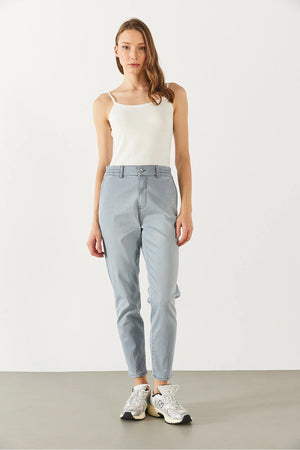 Slim Fit İp Askılı Atlet-Fildişi