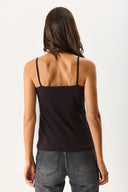 4lü Siyah Beyaz Kadın Slim Fit İp Askılı Atlet