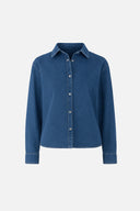 Kadın Sydney Dark Blue Slim Fit Jean Gömlek %100 Pamuk - Dark Blue