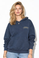 Kadın Thinky Baskılı Sweatshirt %100 Pamuk-Navy