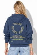 Kadın Thinky Baskılı Sweatshirt %100 Pamuk-Navy