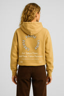 Kadın Thinky Baskılı Sweatshirt %100 Pamuk - Sarı