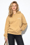 Kadın Thinky Baskılı Sweatshirt %100 Pamuk-Sarı