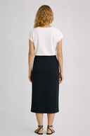 Kadın V Yaka Düşük Omuz Tişört %100 Pamuk - Beyaz