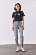 Vena Jeans Baskılı Bisiklet Yaka Regular Fit Tişört-Siyah