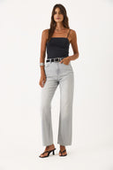 Kadın Wanda Grey Wide Leg Jean Pantolon - Grey