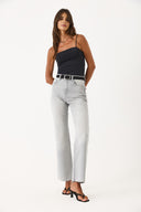 Kadın Wanda Grey Wide Leg Jean Pantolon - Grey