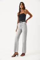 Kadın Wanda Grey Wide Leg Jean Pantolon - Grey