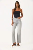Kadın Wanda Grey Wide Leg Jean Pantolon - Grey