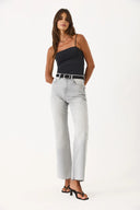 Kadın Wanda Grey Wide Leg Jean Pantolon - Grey
