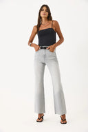 Kadın Wanda Grey Wide Leg Jean Pantolon - Grey