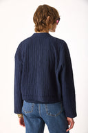 Kadın Kapitone Bomber Ceket - Lacivert